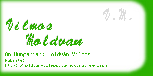 vilmos moldvan business card